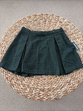 ModCloth NWT Houndstooth Lurex Pleated Mini Skirt